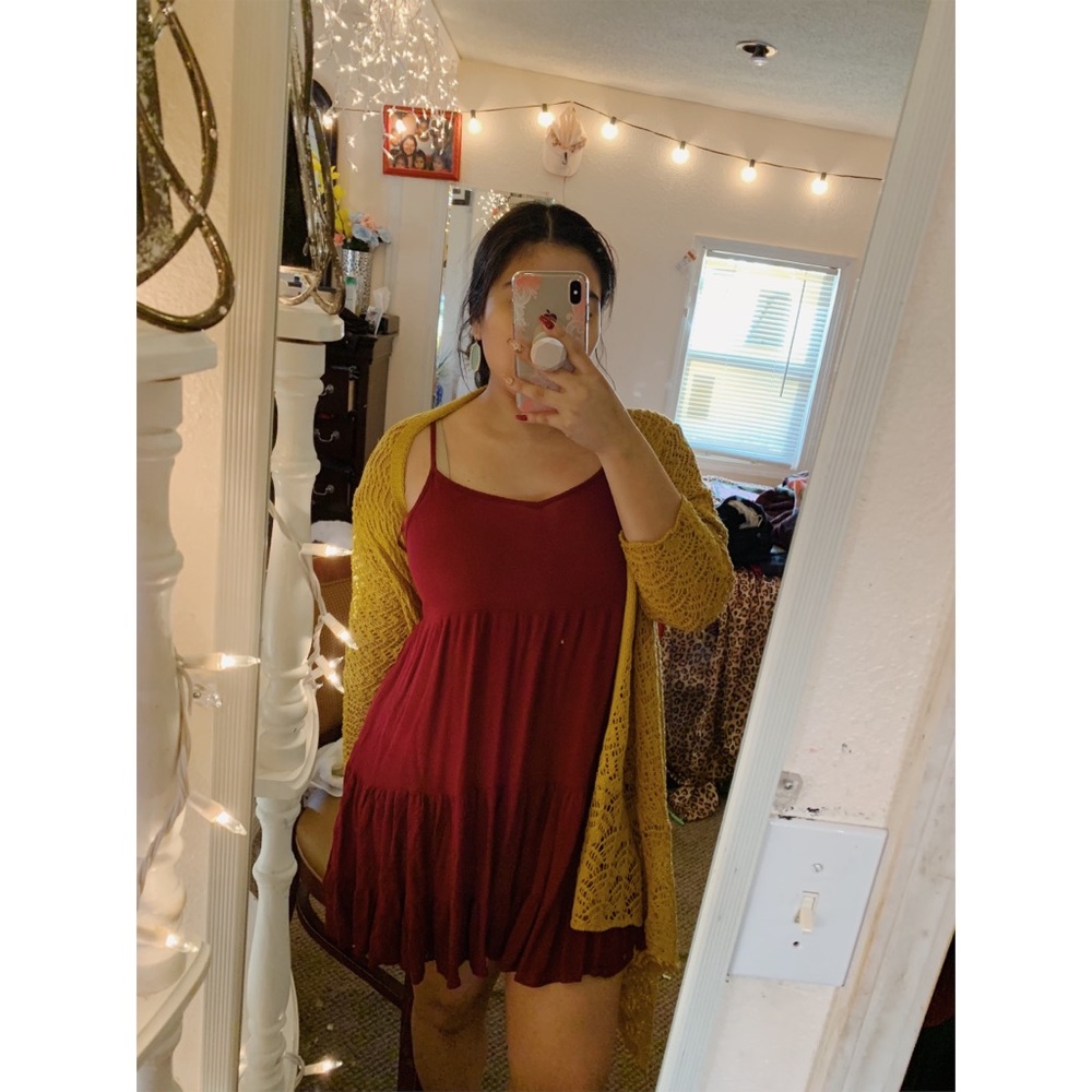 Red babydoll dress